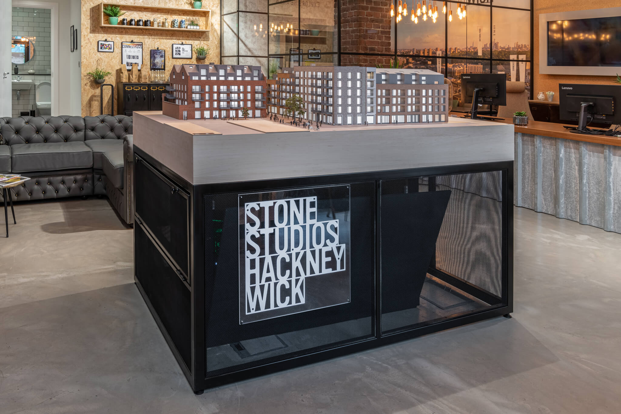 Large 3D model of an apartment block